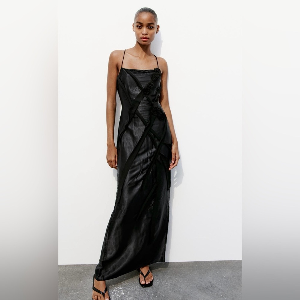 Zara Floral Satin Dress